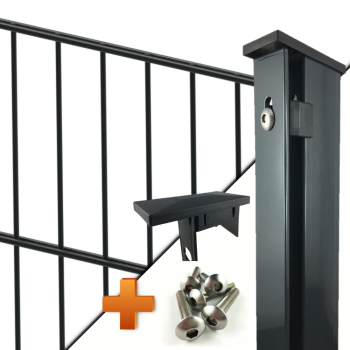 Preview: Doppelstabmattenzaun "schwer" 8/6/8 - Komplett-Set inkl. Zaunpfosten Typ AL Preview: Doppelstabmattenzaun "schwer" 8/6/8 - Komplett-Set inkl. Zaunpfosten Typ AL