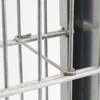 Preview: Gabionenzaun C-Line PREMIUM aus C-Profilen 194mm Feuerverzinkt (zum Einbetonieren) Preview: Gabionenzaun C-Line PREMIUM Detailansicht