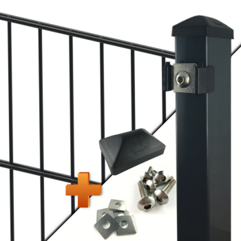 Preview: Doppelstabmattenzaun "schwer" 8/6/8 - Komplett-Set inkl. Zaunpfosten Typ KP Preview: Doppelstabmattenzaun "schwer" 8/6/8 - Komplett-Set inkl. Zaunpfosten Typ KP